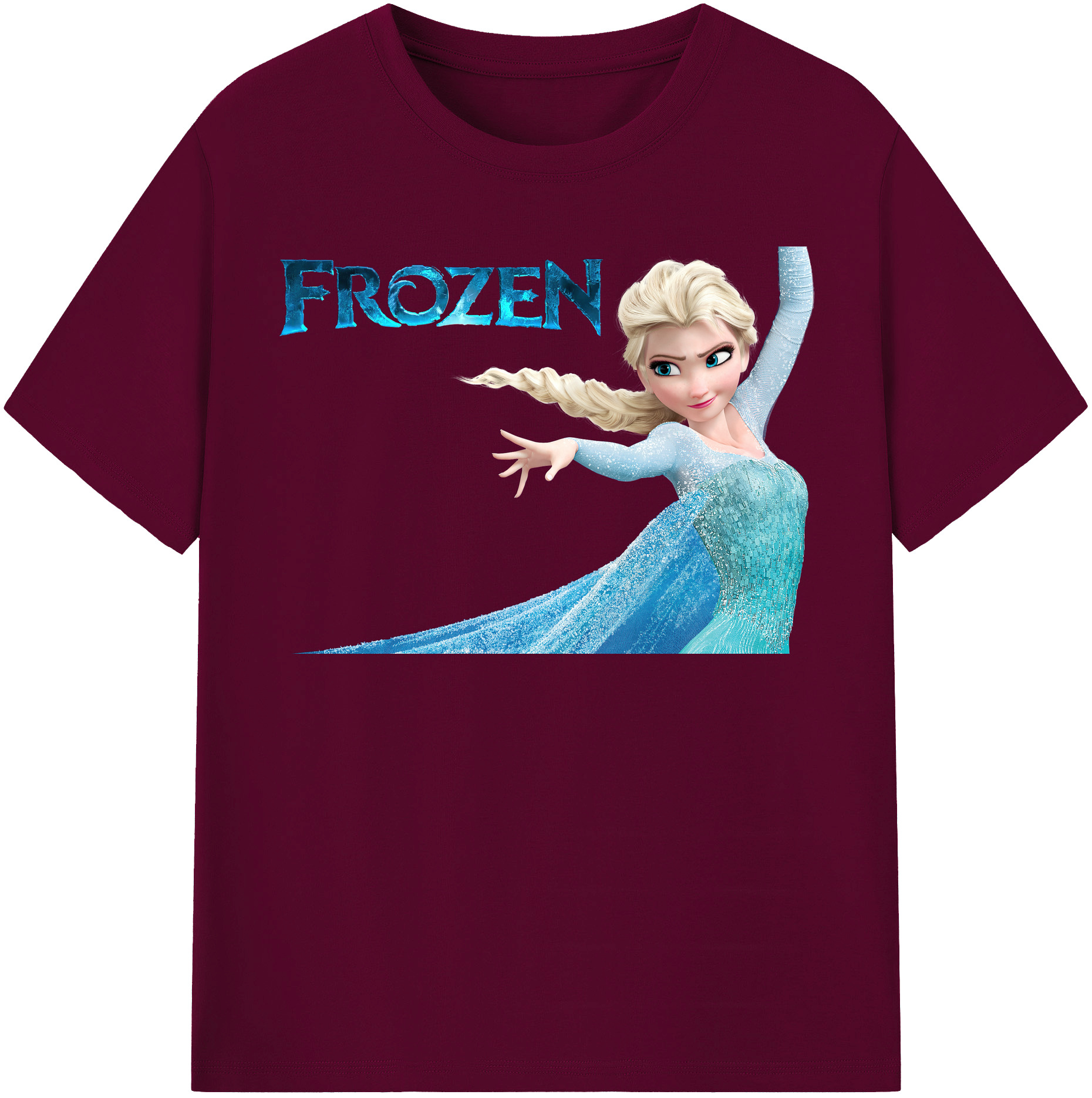 （画像用） アナと雪の女王 アンナ エルサ Frozen Anna Elsa レディースカジュアルプリントTシャツ（綿100％）